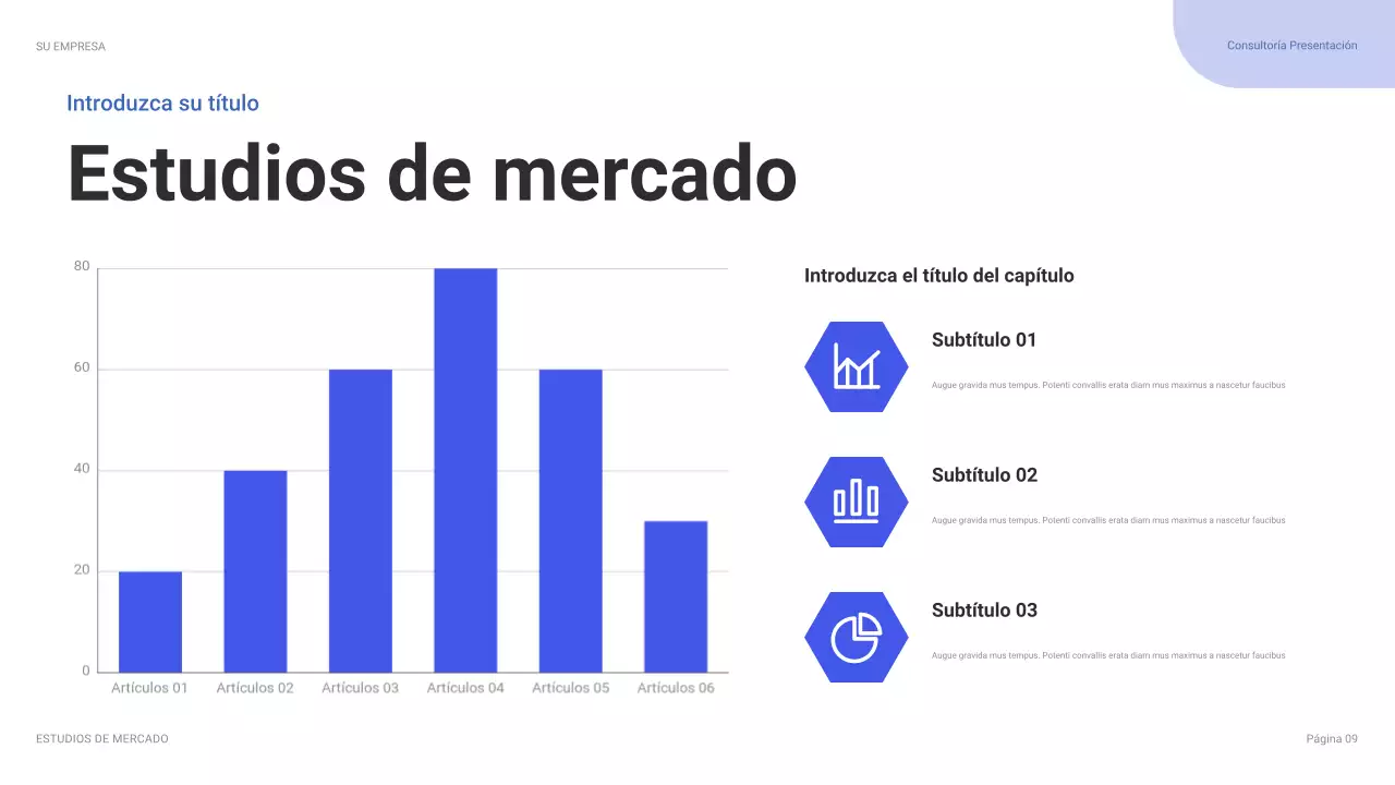Guía de presentación de TI moderna y azul