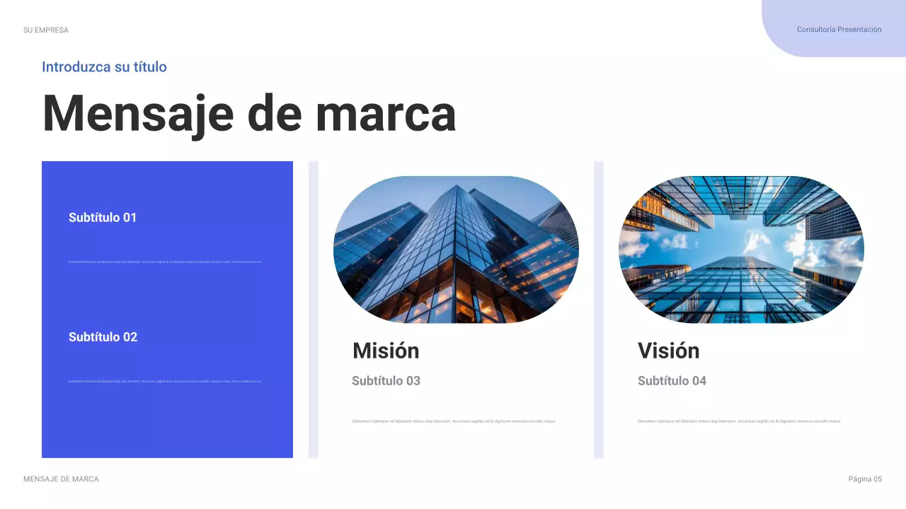Guía de presentación de TI moderna y azul