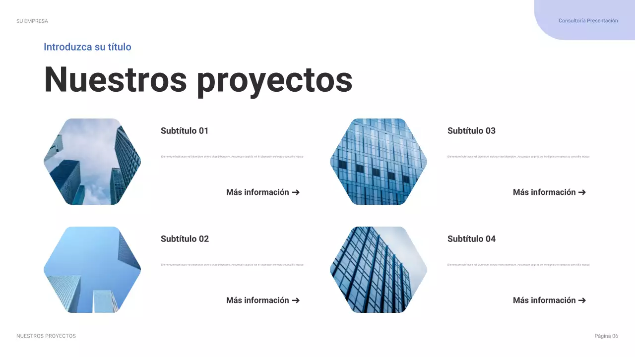 Guía de presentación de TI moderna y azul