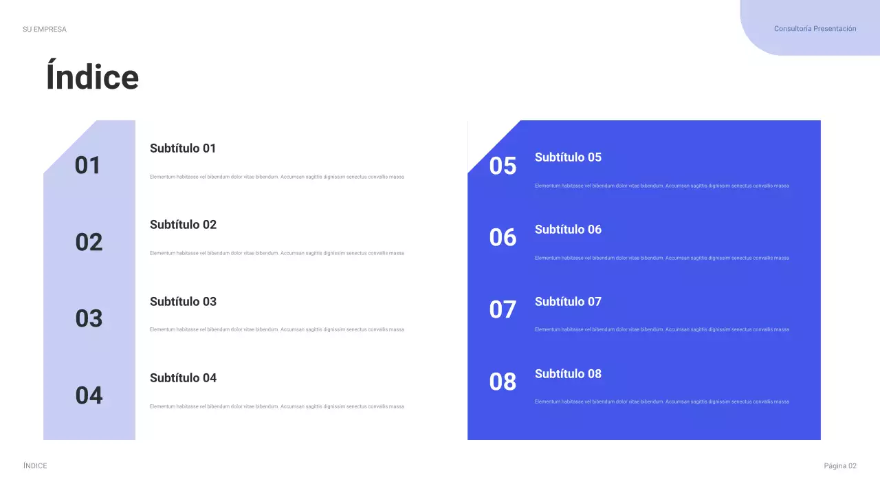 Guía de presentación de TI moderna y azul