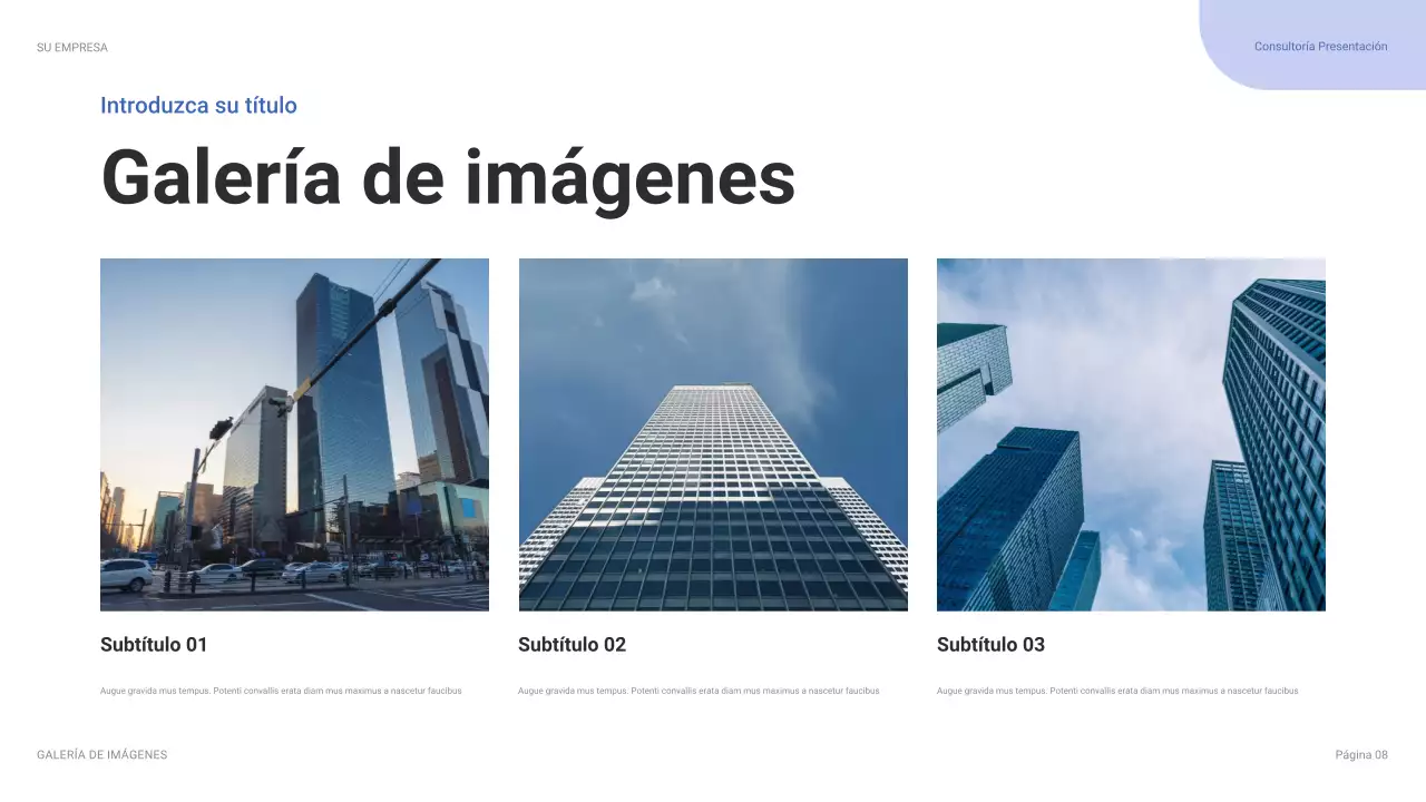 Guía de presentación de TI moderna y azul