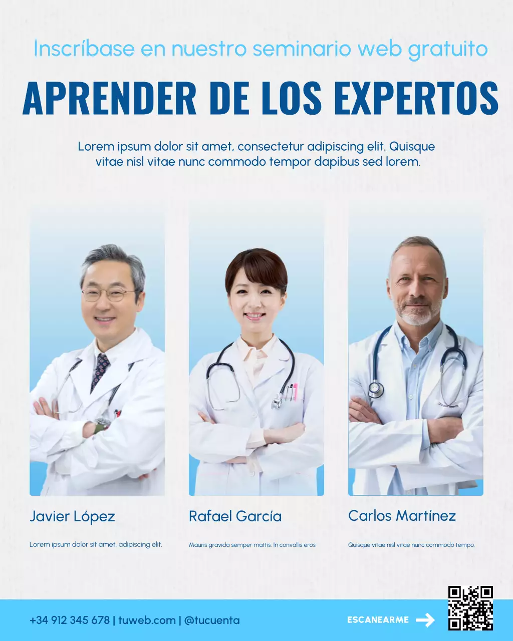 Invitación al seminario web de medicina moderna