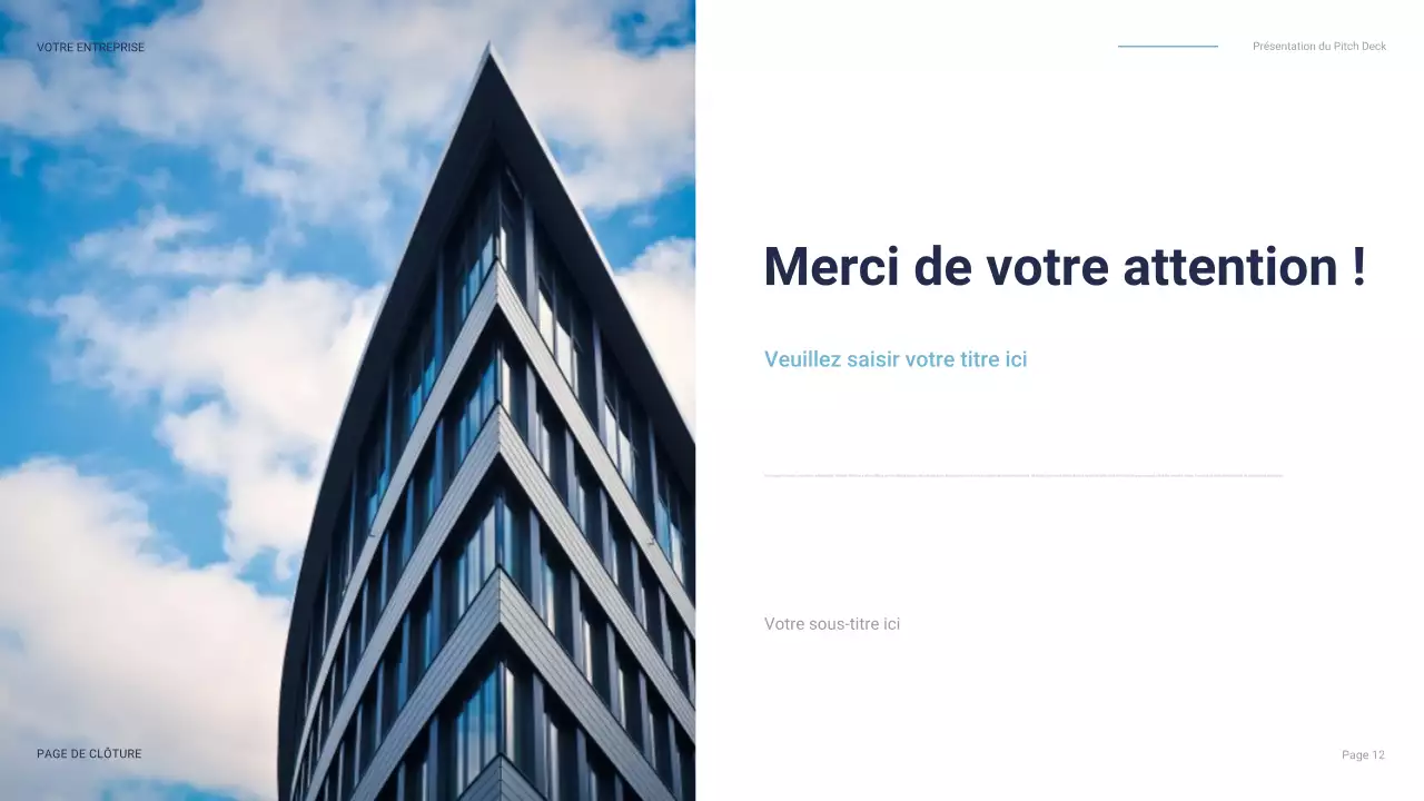 pitch commercial bleu moderne