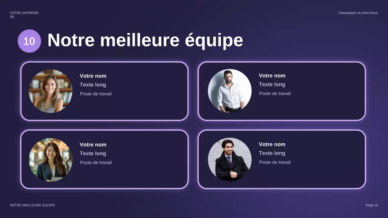 présentation de sécurité futuriste violette