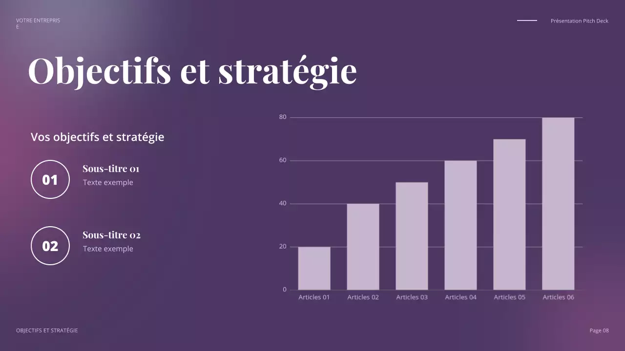 pitch commercial moderne et coloré