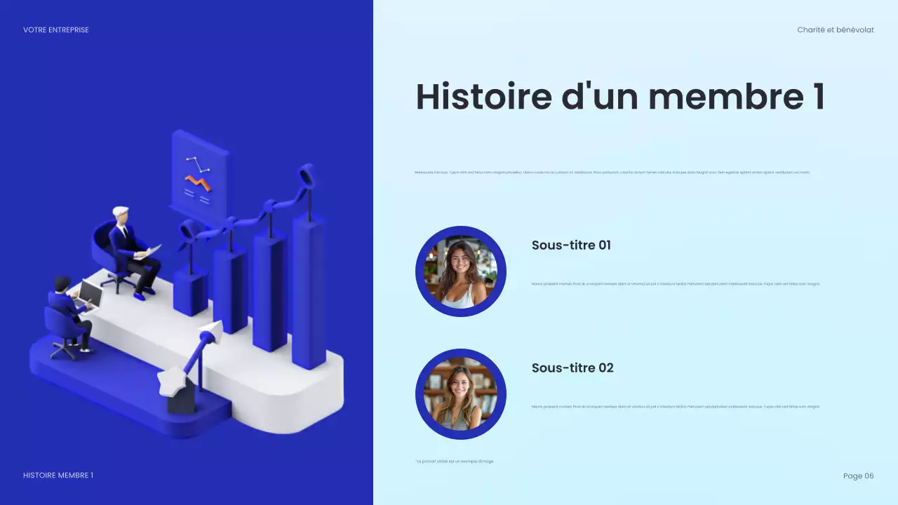 document de collecte de fonds bleu moderne