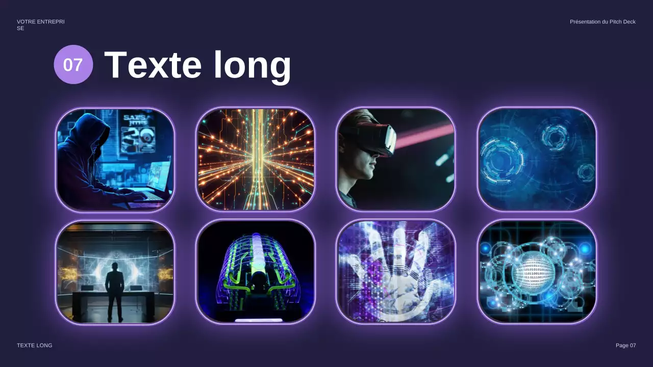 présentation de sécurité futuriste violette