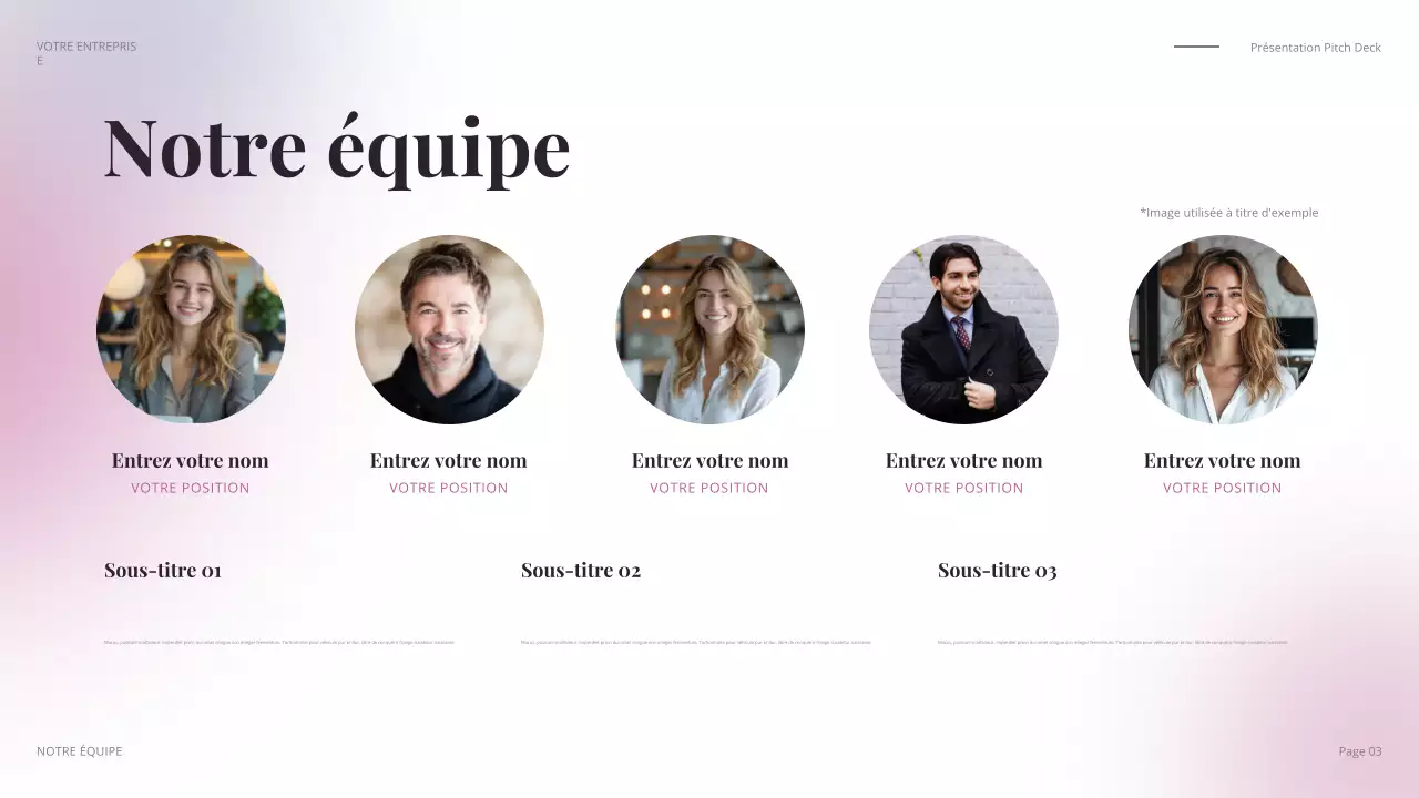 pitch commercial moderne et coloré