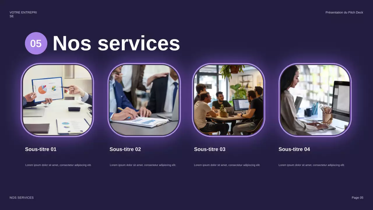 présentation de sécurité futuriste violette