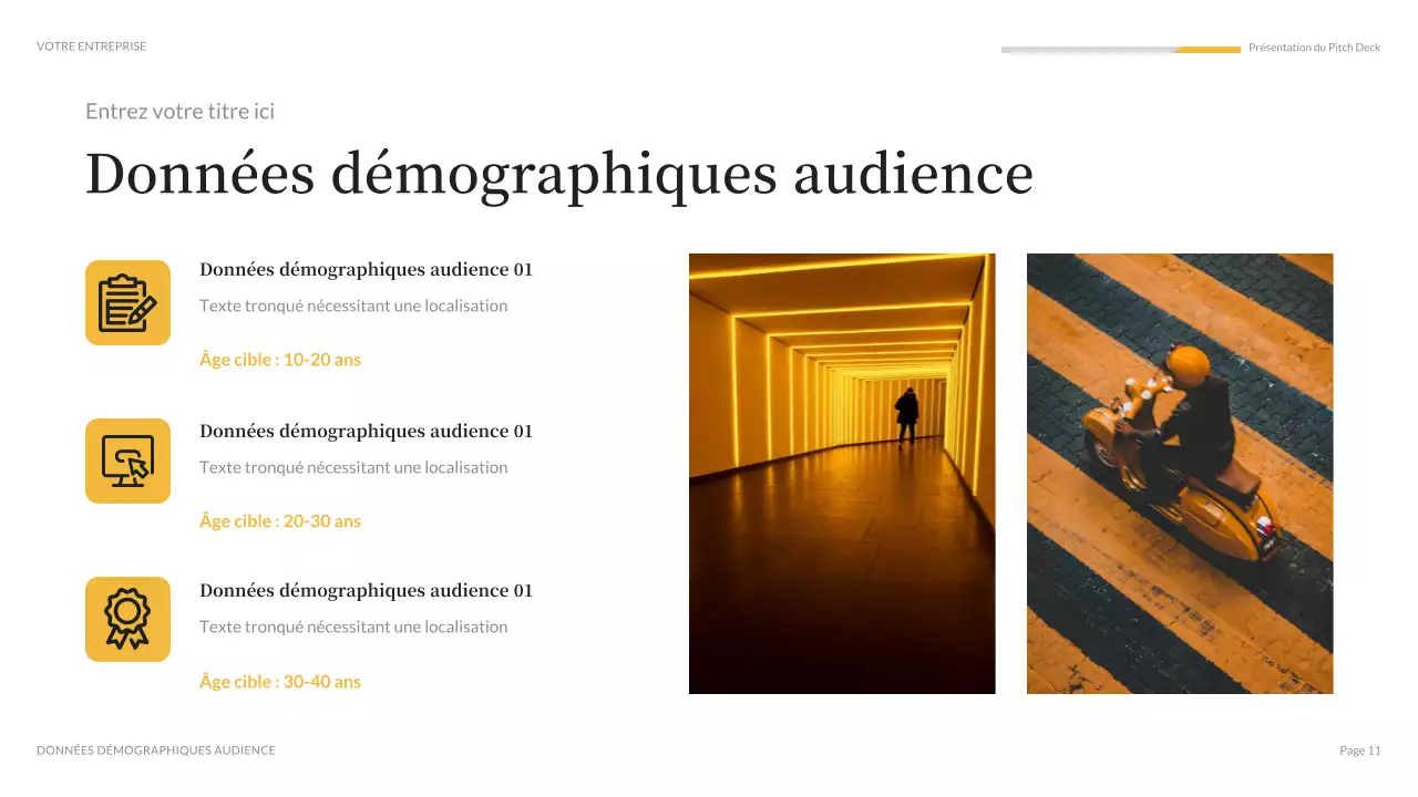 présentation multimédia moderne orange