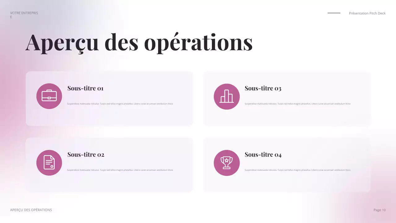 pitch commercial moderne et coloré