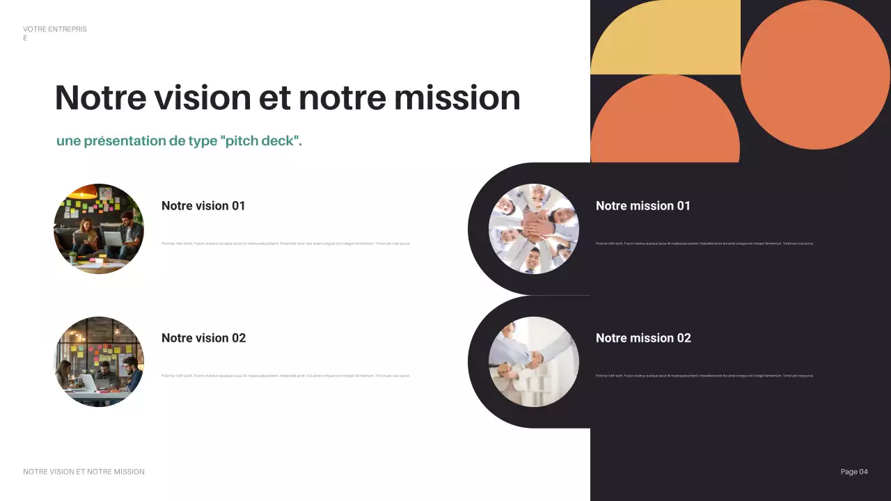 pitch d'entreprise géométrique noir