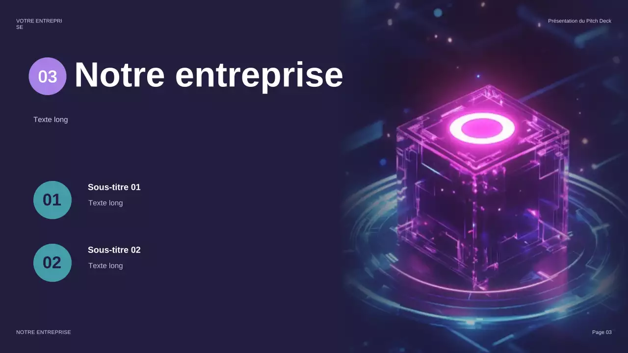 présentation de sécurité futuriste violette