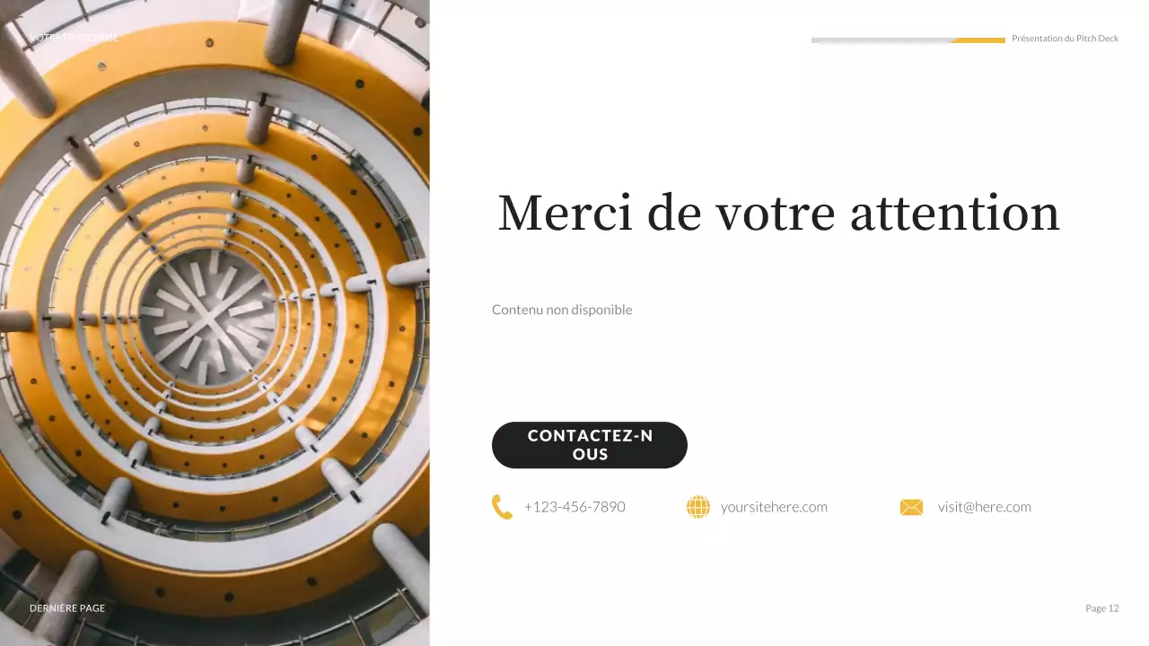 présentation multimédia moderne orange