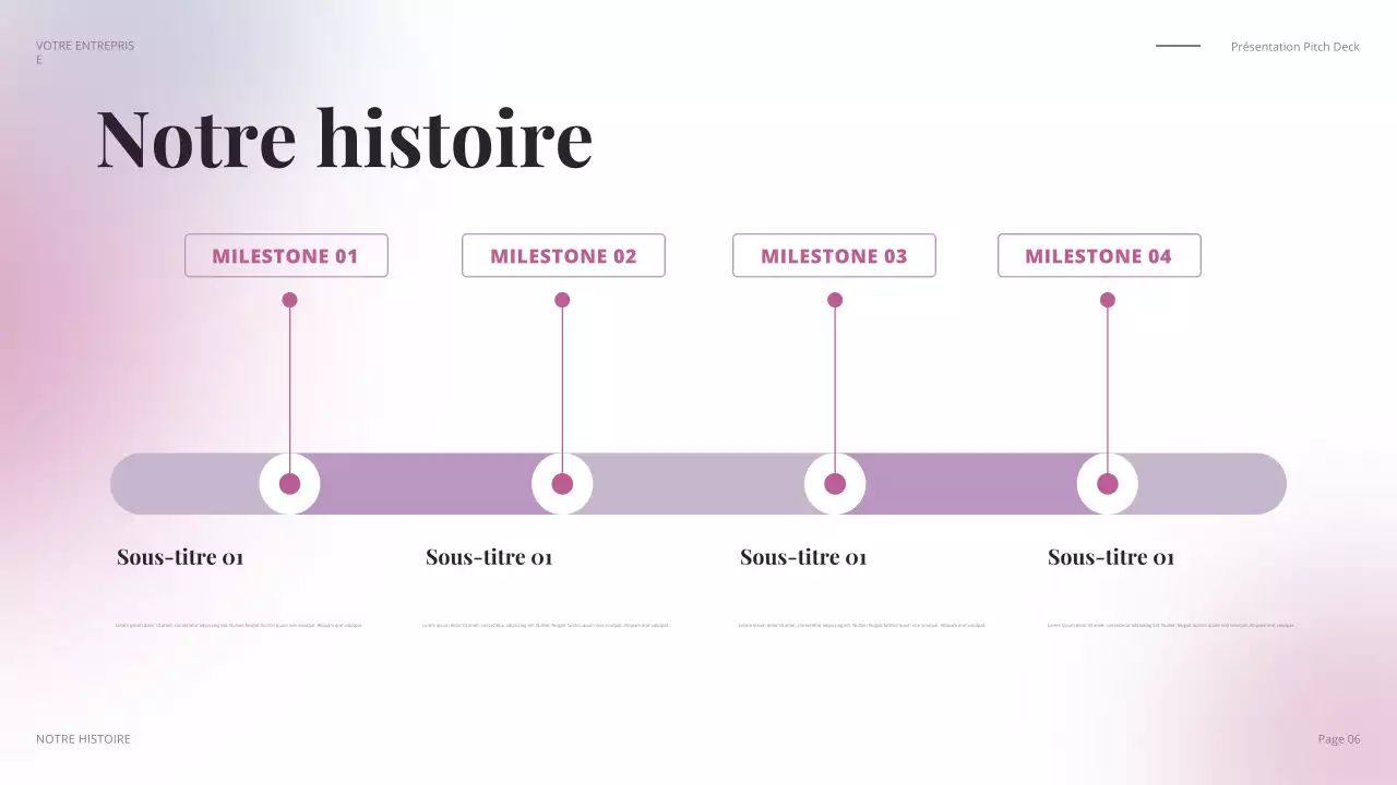 pitch commercial moderne et coloré