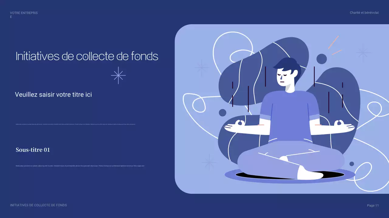 présentation caritative moderne bleue