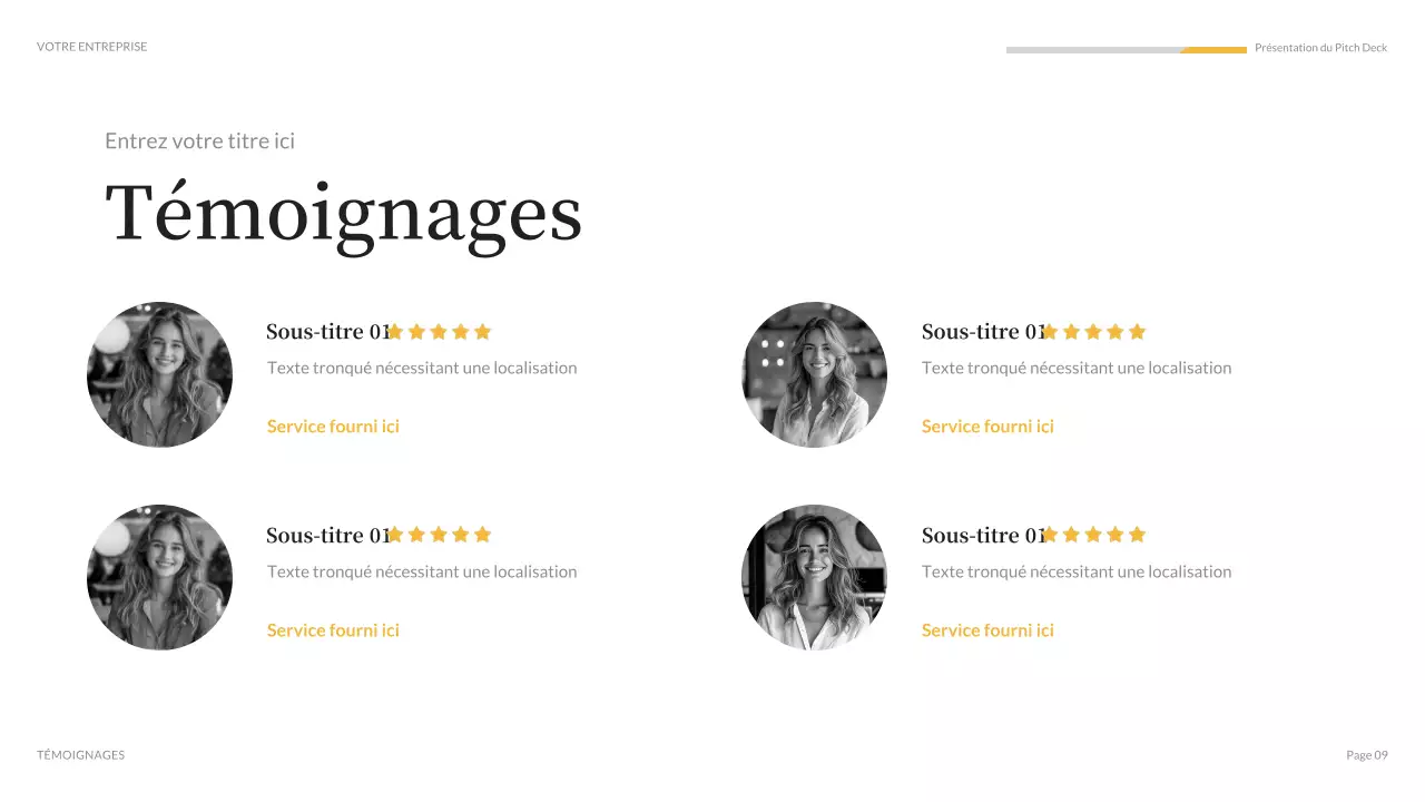 présentation multimédia moderne orange