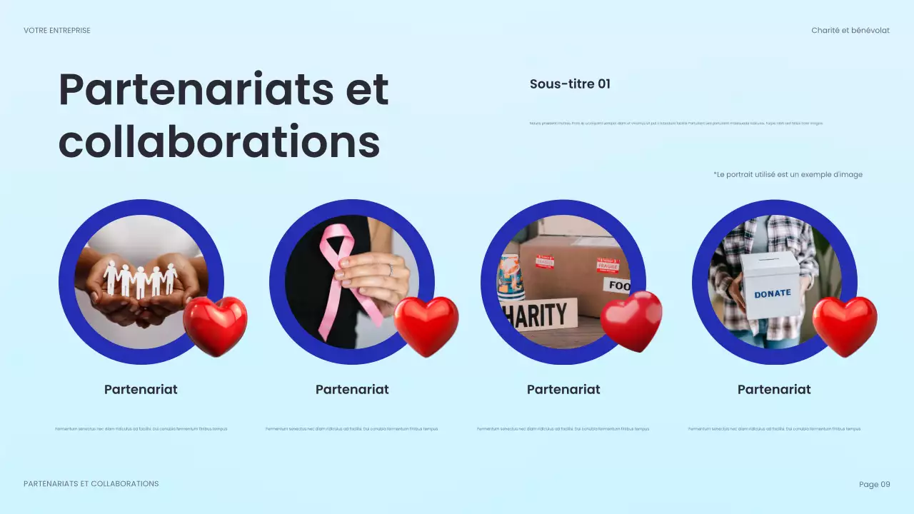 document de collecte de fonds bleu moderne