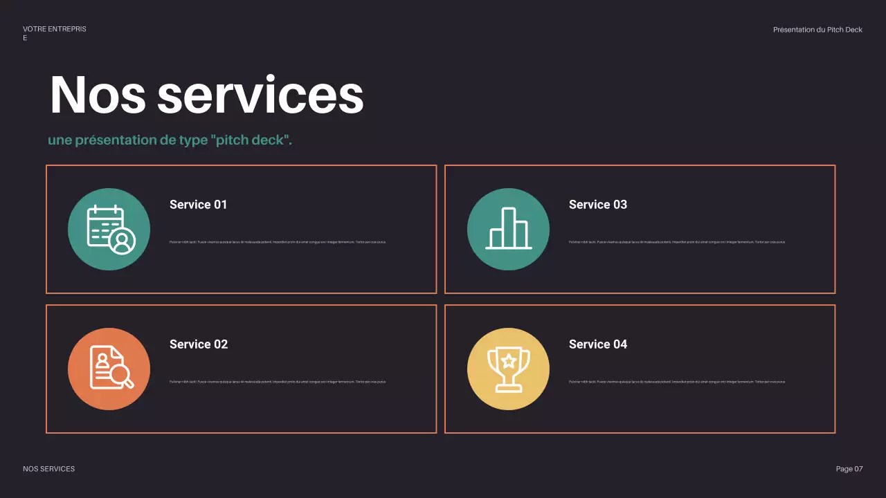 pitch d'entreprise géométrique noir