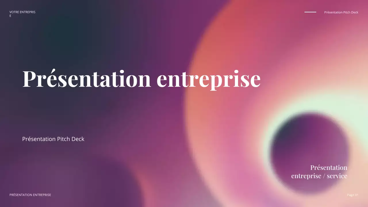 pitch commercial moderne et coloré