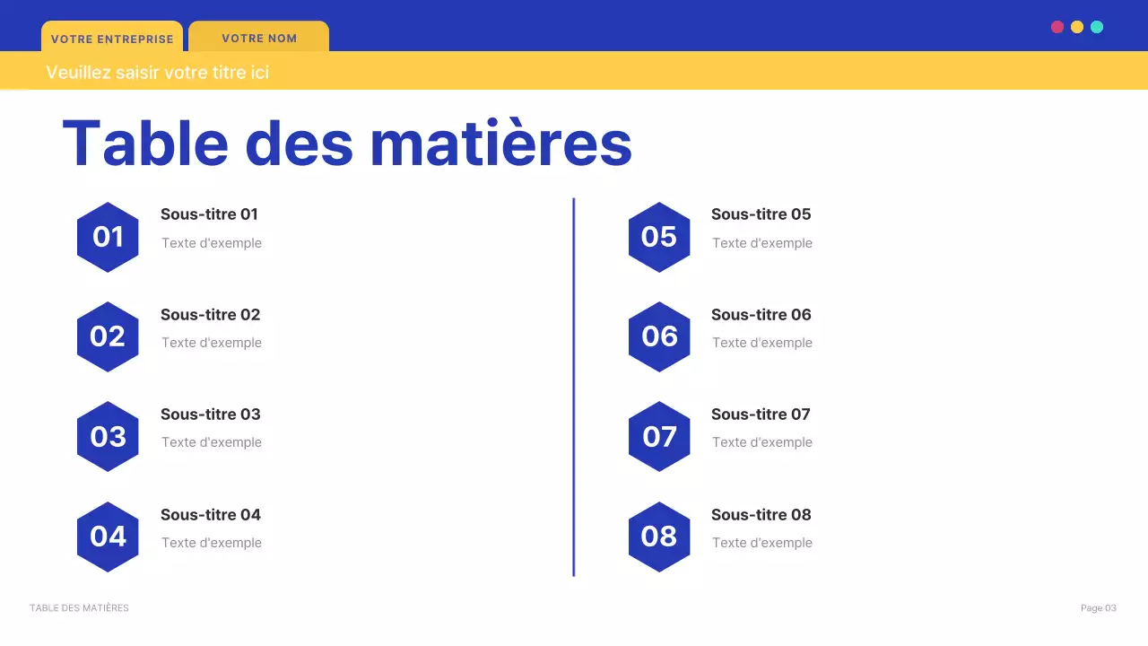 document de présentation informatique moderne bleu