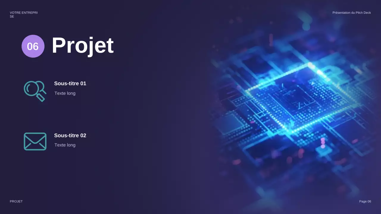 présentation de sécurité futuriste violette