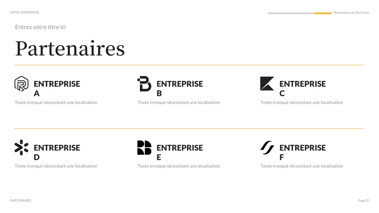 présentation multimédia moderne orange