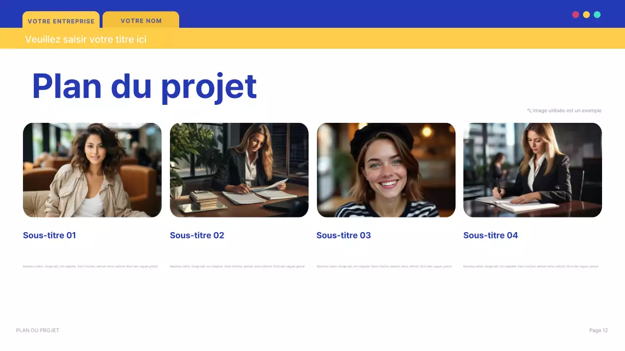 document de présentation informatique moderne bleu