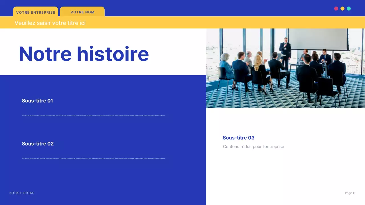 document de présentation informatique moderne bleu