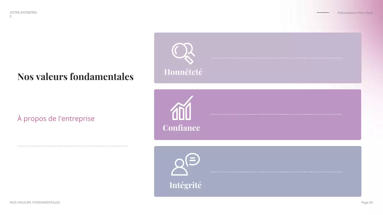 pitch commercial moderne et coloré