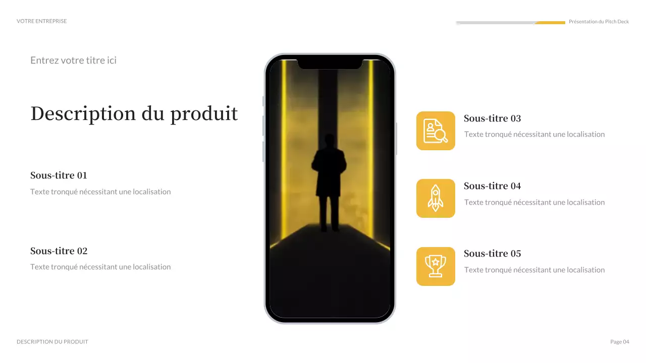 présentation multimédia moderne orange