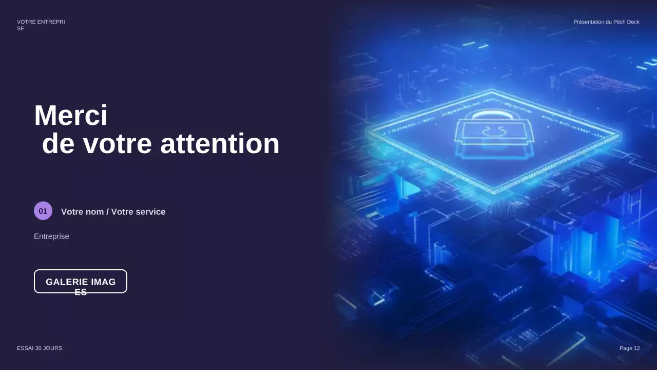 présentation de sécurité futuriste violette