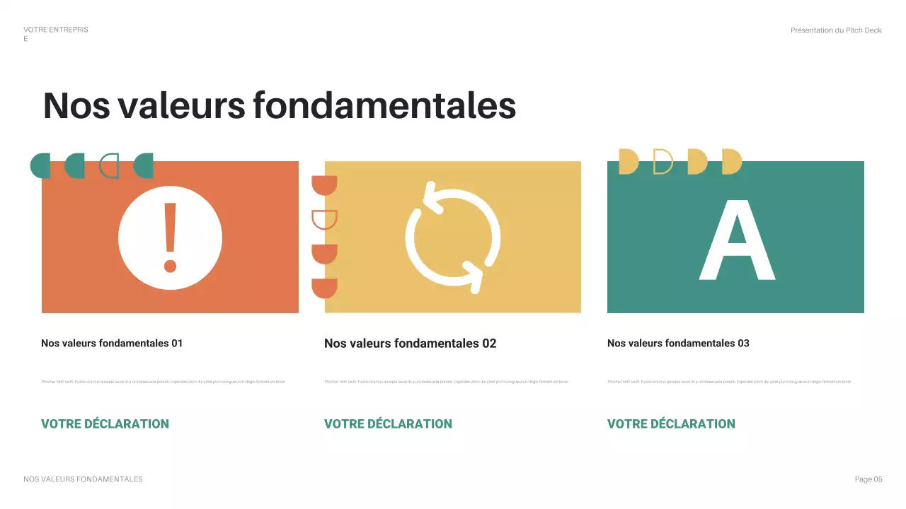 pitch d'entreprise géométrique noir