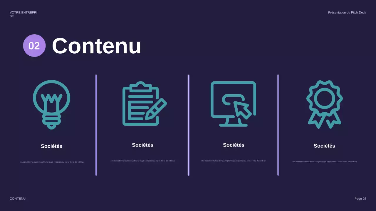 présentation de sécurité futuriste violette