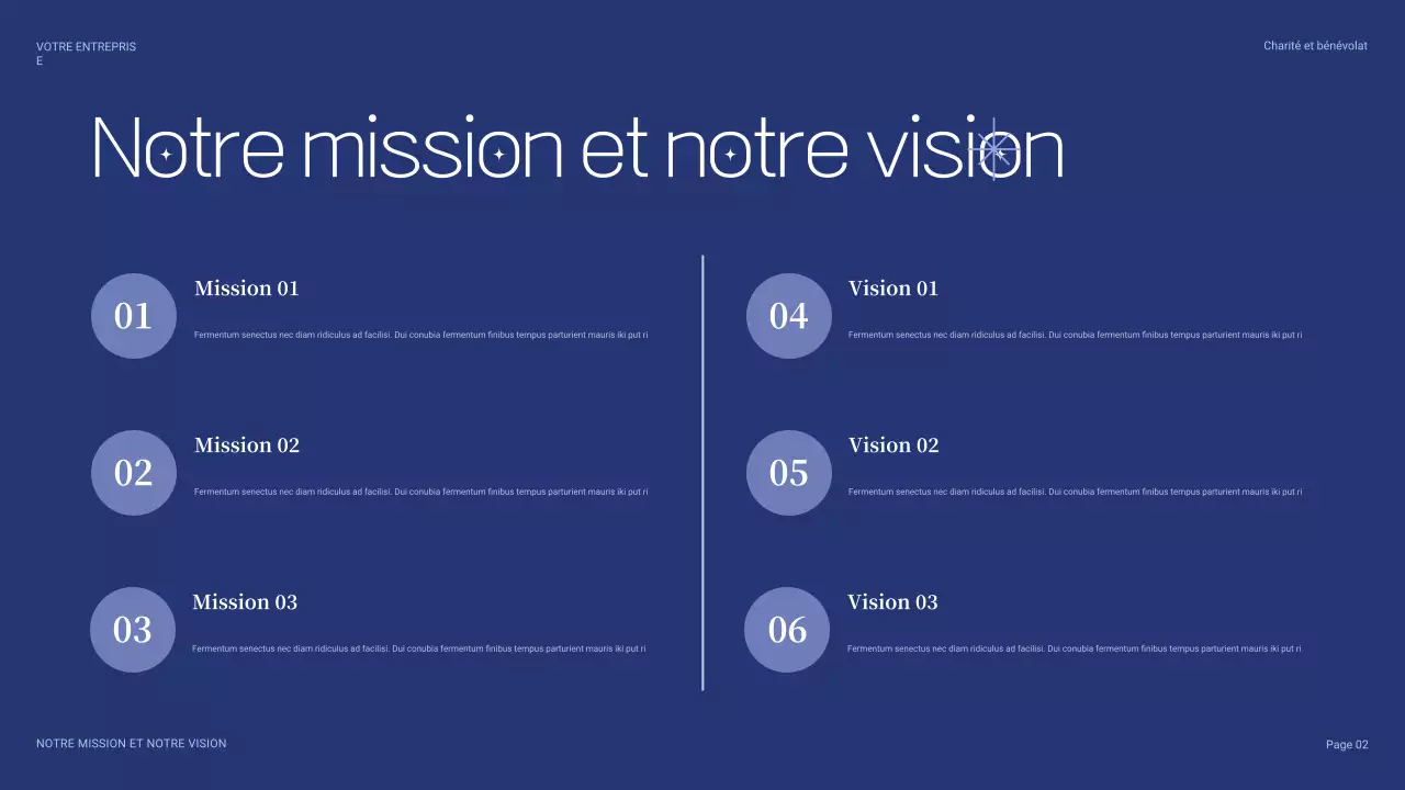 présentation caritative moderne bleue