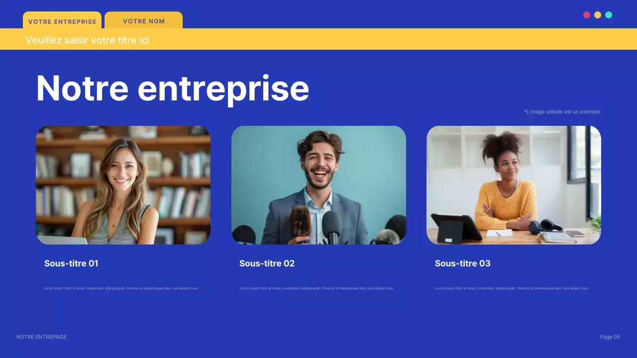 document de présentation informatique moderne bleu