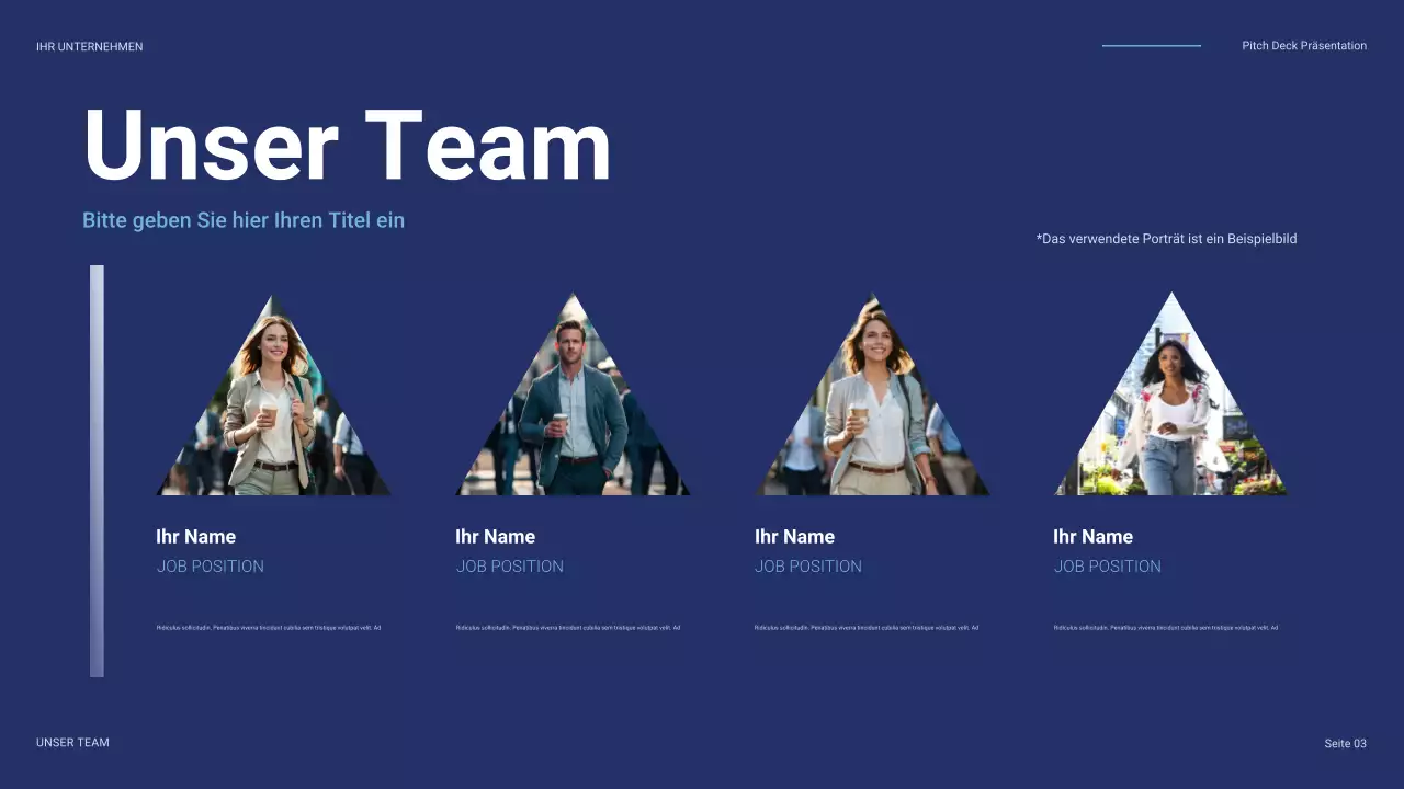 blauer moderner Business-Pitch