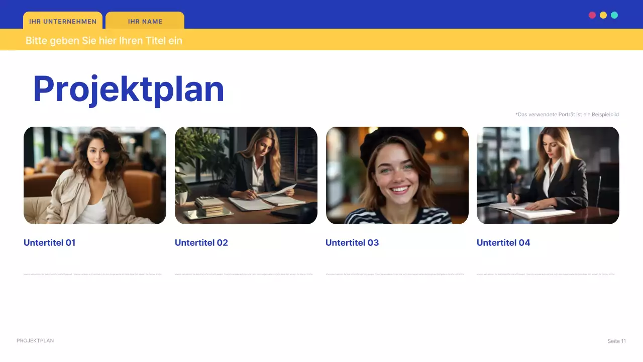 blaues modernes IT-Präsentationsdokument