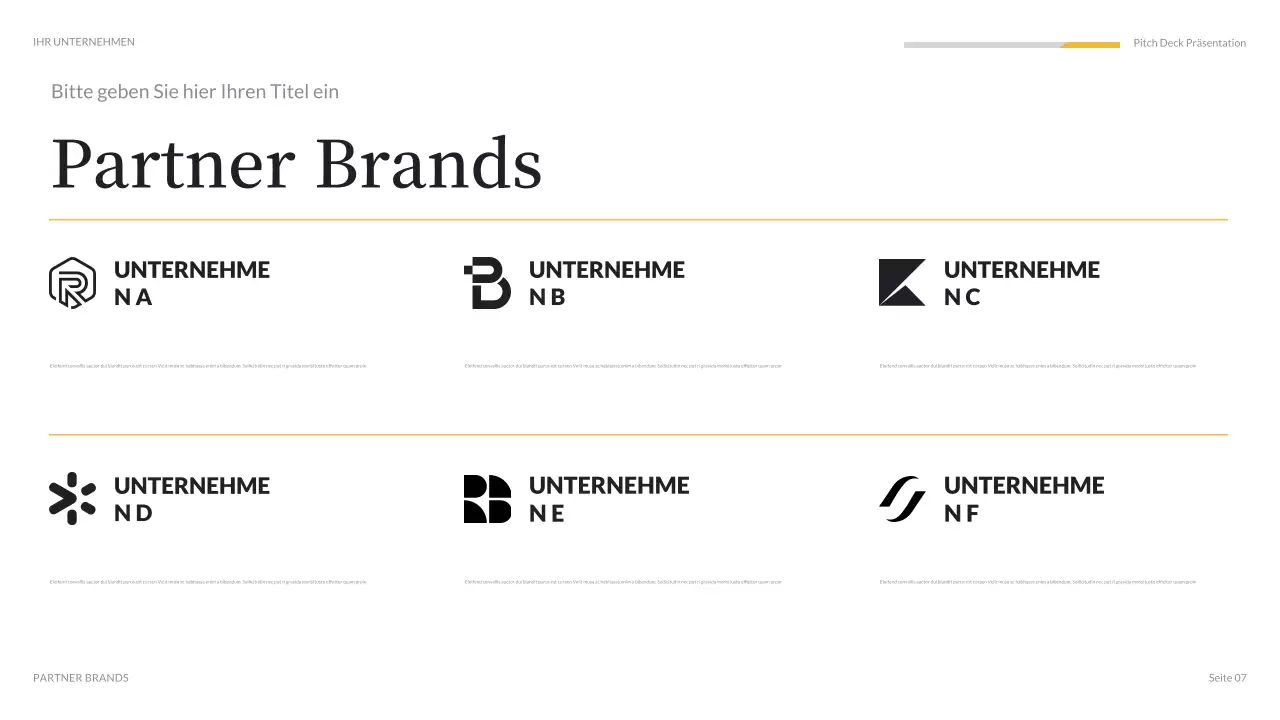 orange moderne Medienpräsentation