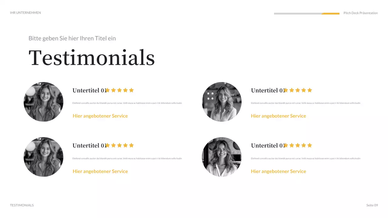 orange moderne Medienpräsentation