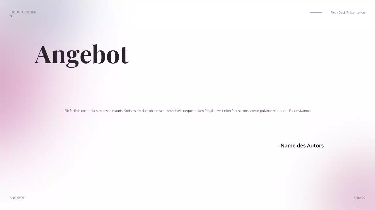 farbenfroher, moderner Geschäftsvortrag