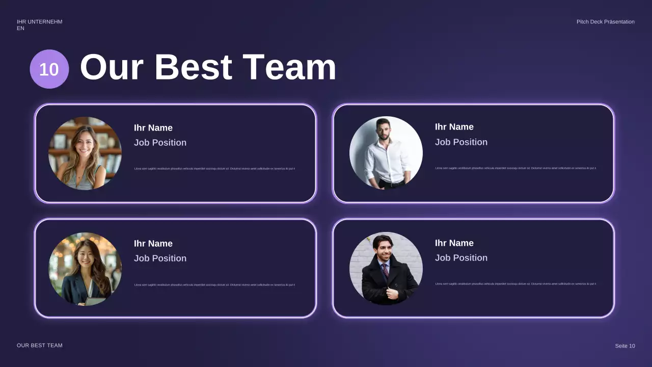 lila futuristische Sicherheitspräsentation