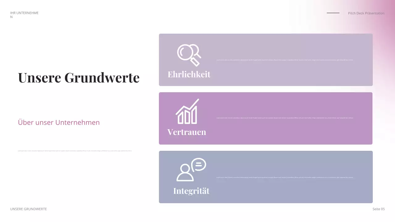 farbenfroher, moderner Geschäftsvortrag