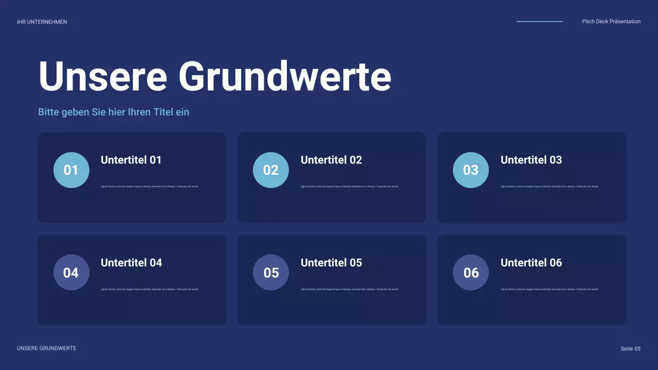 blauer moderner Business-Pitch