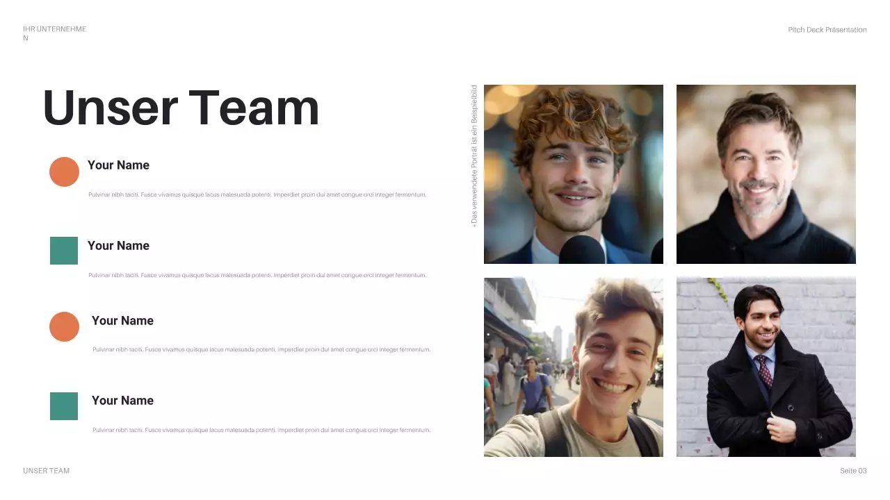 schwarzer geometrischer Firmen-Pitch