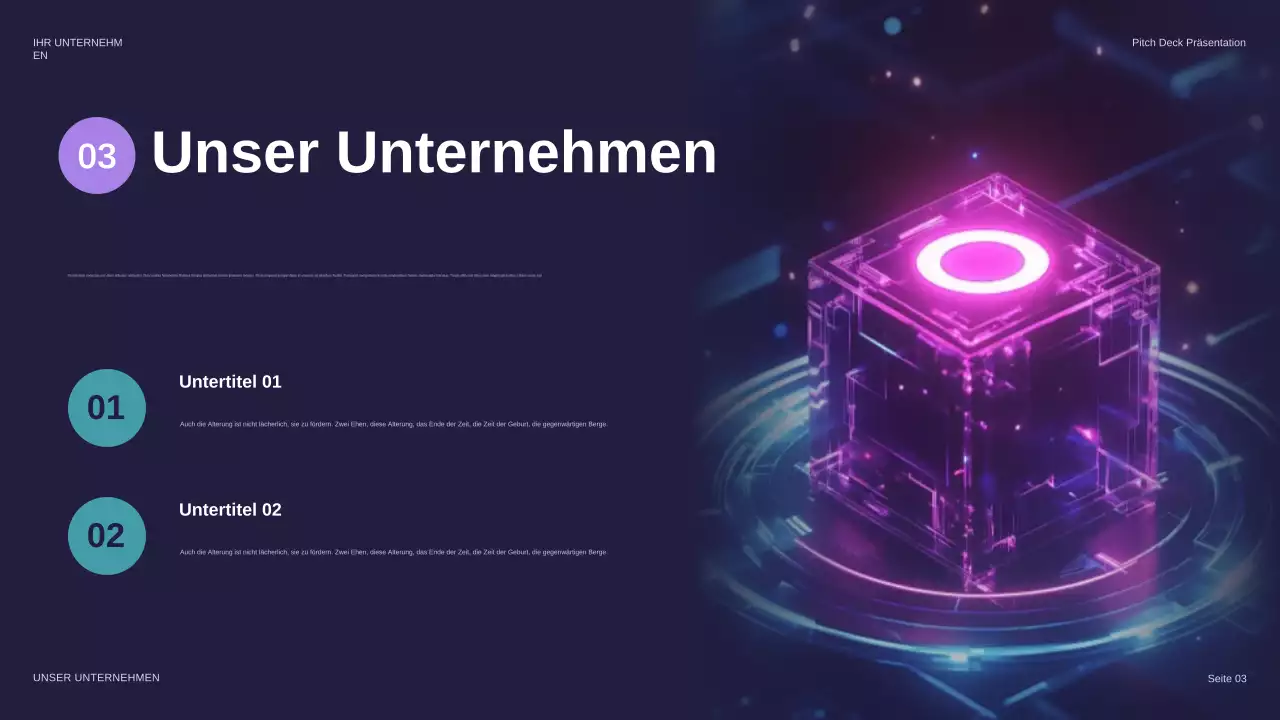 lila futuristische Sicherheitspräsentation