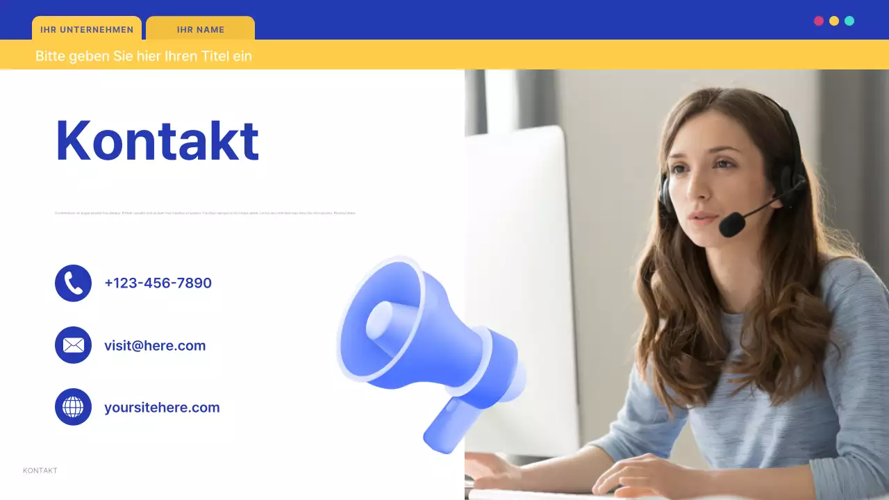 blaues modernes IT-Präsentationsdokument