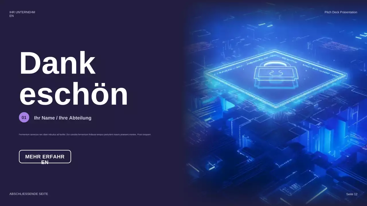 lila futuristische Sicherheitspräsentation