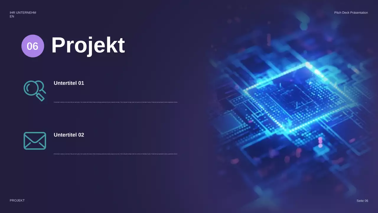 lila futuristische Sicherheitspräsentation