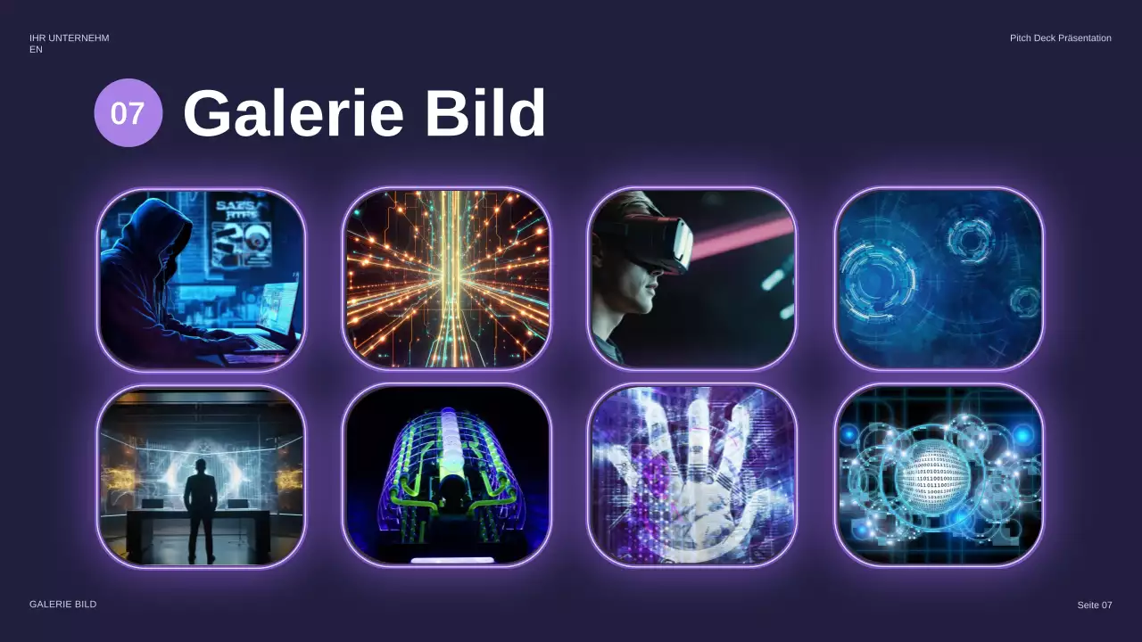 lila futuristische Sicherheitspräsentation